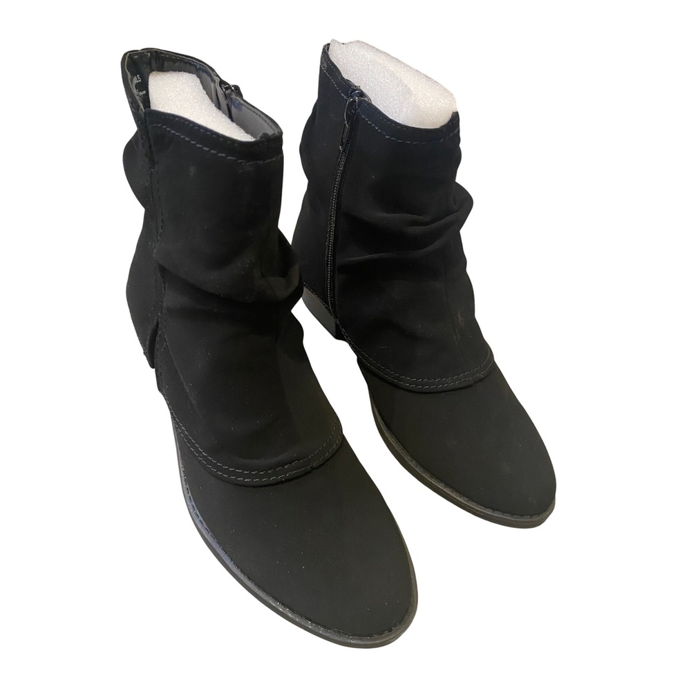 Easy Street Kudos Black Lamy Slouchy‎ Ankle Boots 31-2851 Womens Size 9 M